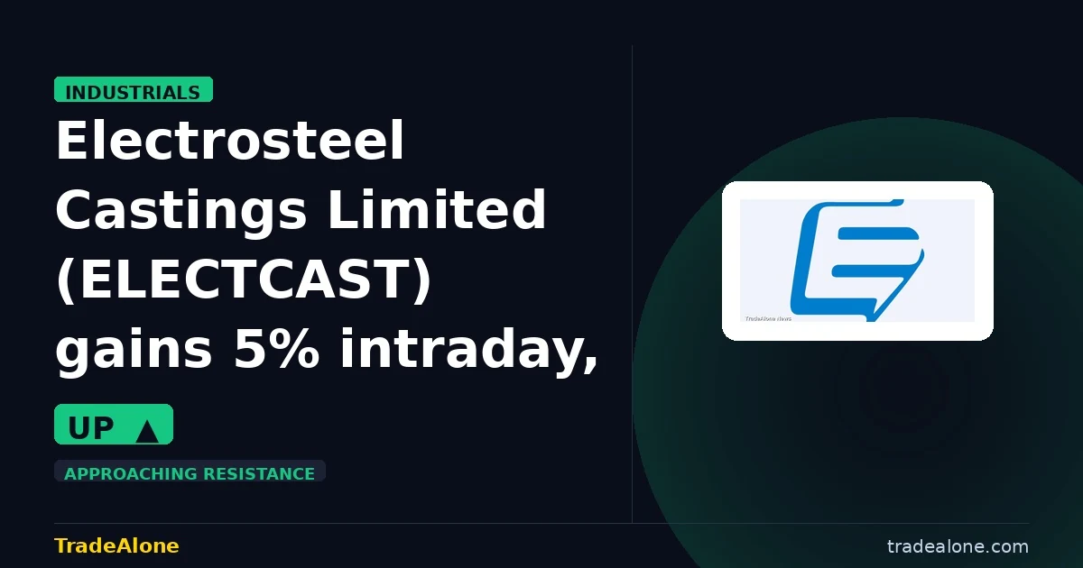 Electrosteel Castings Limited ELECTCAST gains 5% intraday