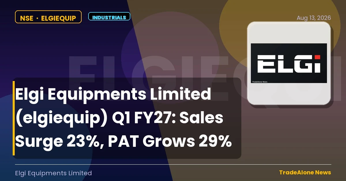 Elgi Equipments Limited Elgiequip Q1 FY27 Results