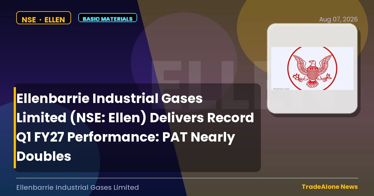 Ellenbarrie Industrial Gases Limited NSE ELLEN Q1 FY27
