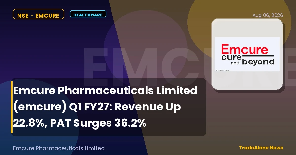 Emcure Pharmaceuticals Limited Emcure Q1 FY27 Results