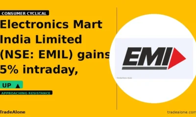 Electronics Mart India Limited EMIL gains 5% intraday
