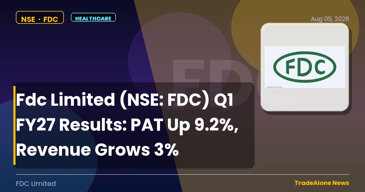 Fdc Limited NSE FDC Q1 FY27 Results