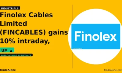 Finolex Cables Limited FINCABLES gains 10% intraday