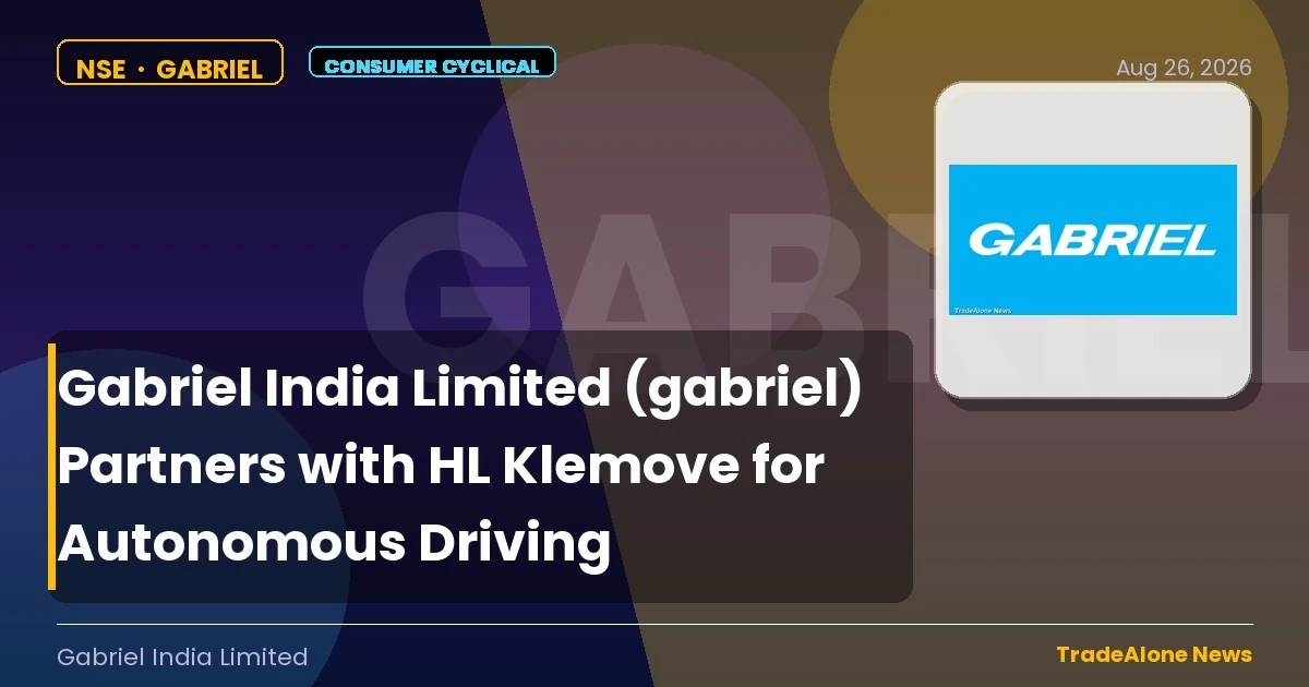 Gabriel India Limited Gabriel Autonomous Driving
