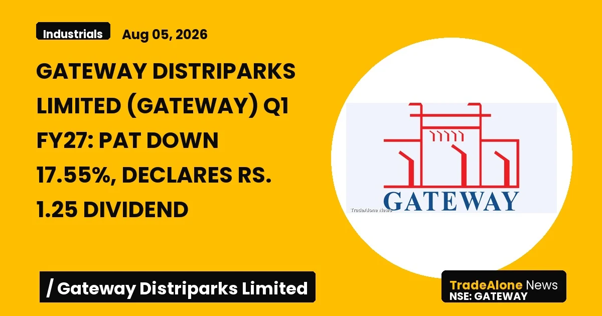 Gateway Distriparks Limited Gateway Q1 FY27 Results