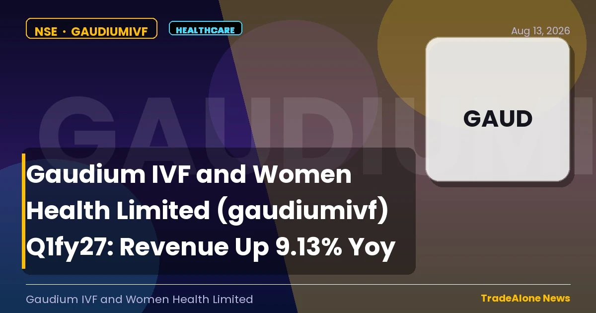 Gaudium IVF and Women Health Limited Gaudiumivf Q1fy27 Revenue
