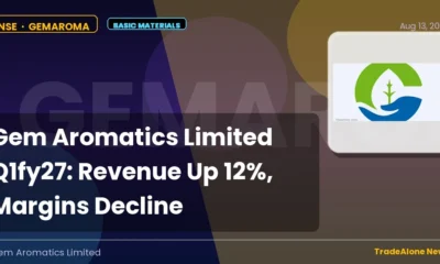Gem Aromatics Limited Gemaroma Q1fy27 Results