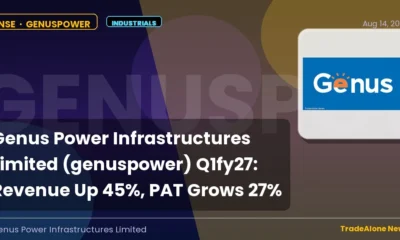 Genus Power Infrastructures Limited Genuspower Q1fy27 Results