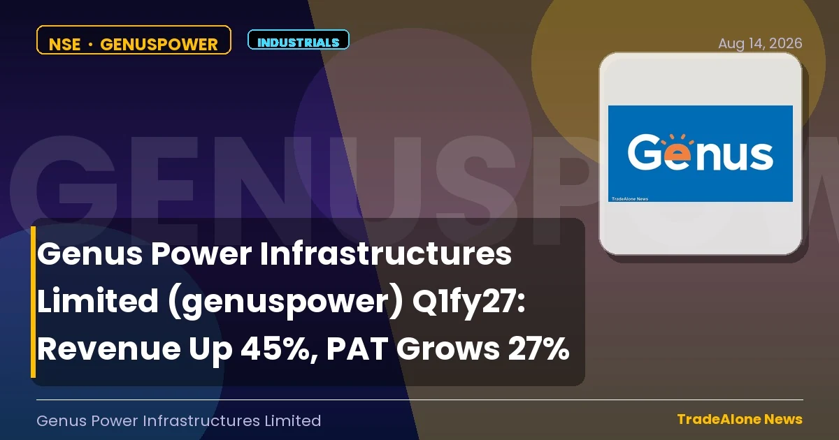 Genus Power Infrastructures Limited Genuspower Q1fy27 Results