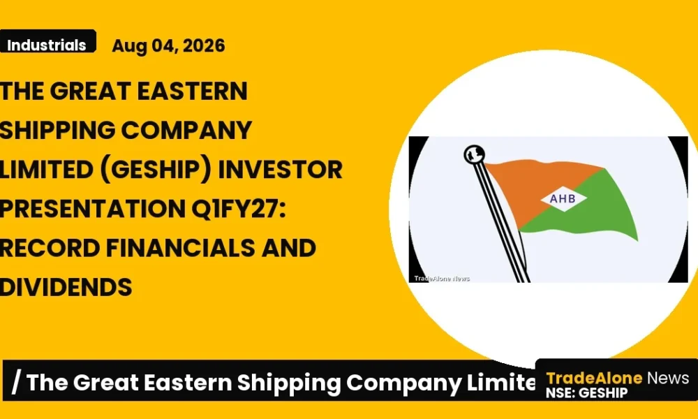 The Great Eastern Shipping Company Limited Geship Q1 FY27 Investor Presentation