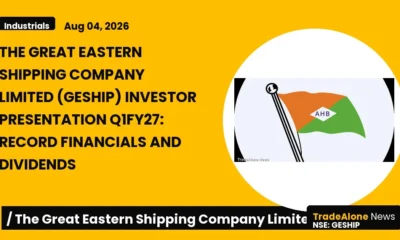 The Great Eastern Shipping Company Limited Geship Q1 FY27 Investor Presentation