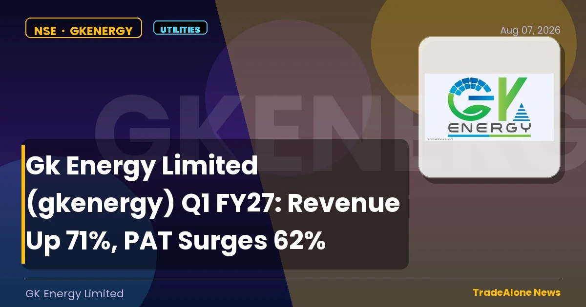 Gk Energy Limited Gkenergy Q1 FY27 Results