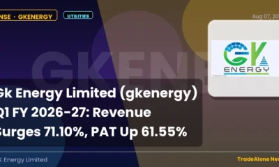 Gk Energy Limited (gkenergy) Q1 FY 2026-27 Results