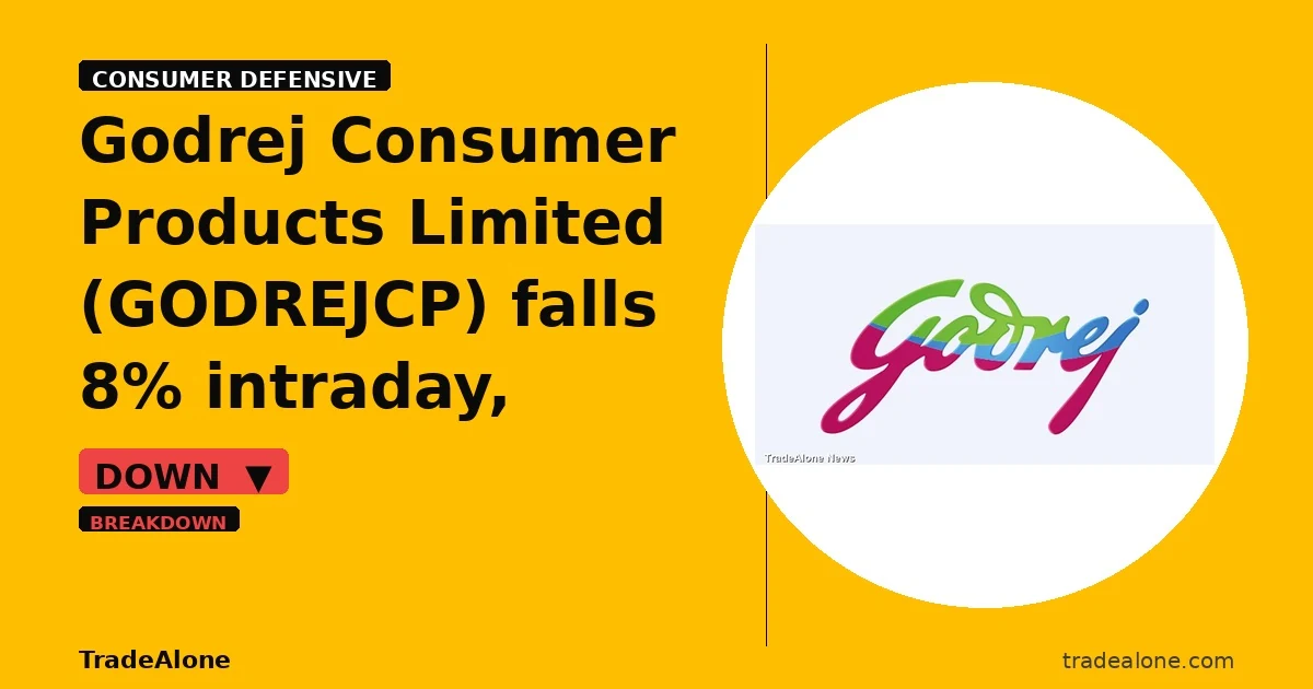 Godrej Consumer Products Limited GODREJCP falls 8% intraday