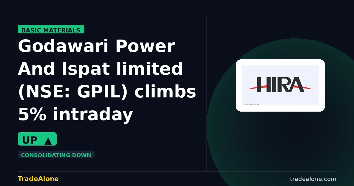 Godawari Power And Ispat limited GPIL intraday gain