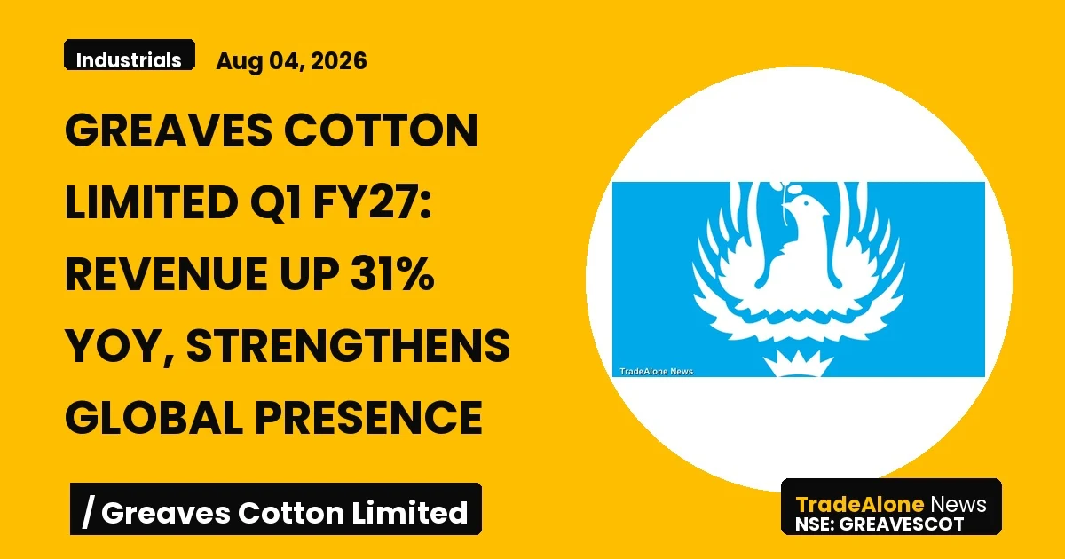 Greaves Cotton Limited Greavescot Q1 FY27 Results