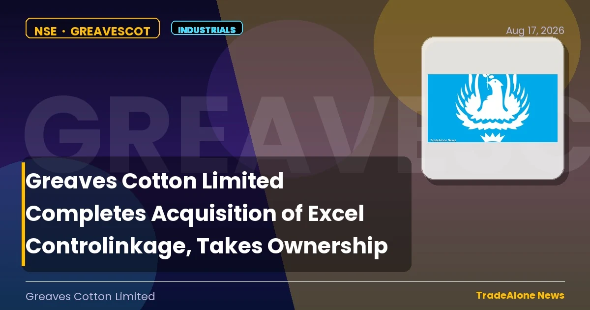 Greaves Cotton Limited Greavescot Q3 FY26 Acquisition