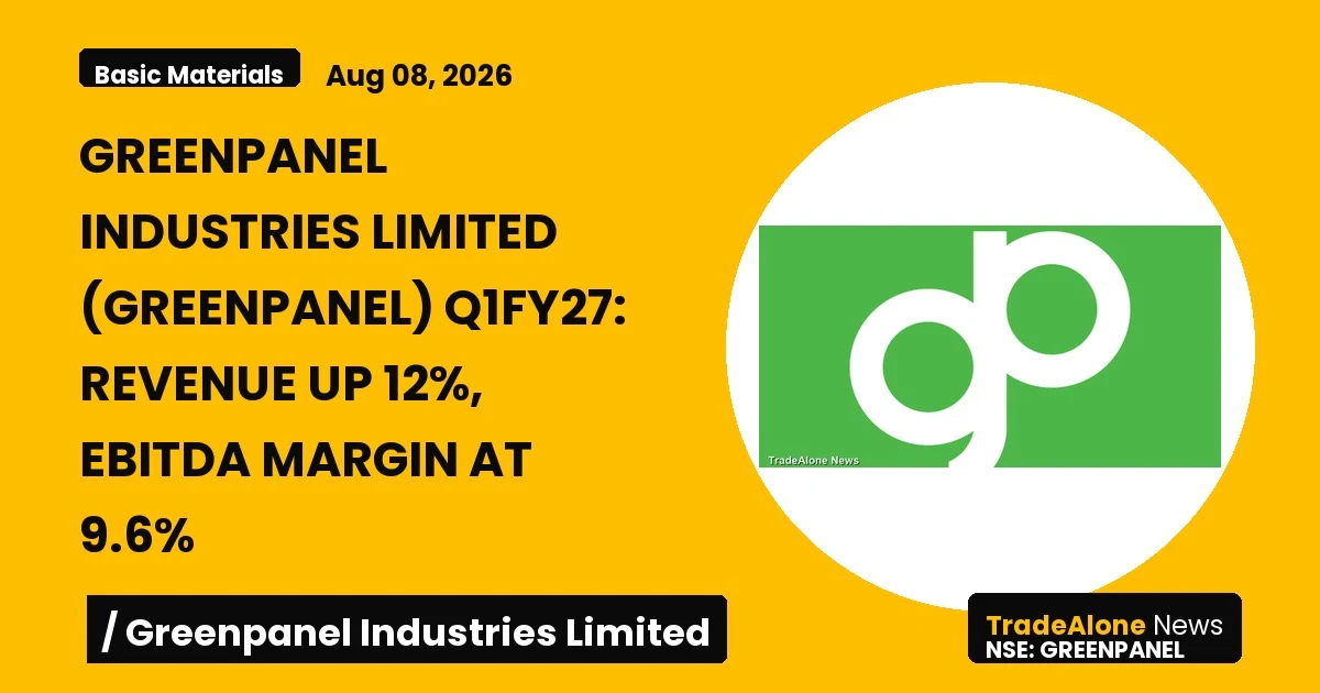 Greenpanel Industries Limited Greenpanel Q1fy27 Results