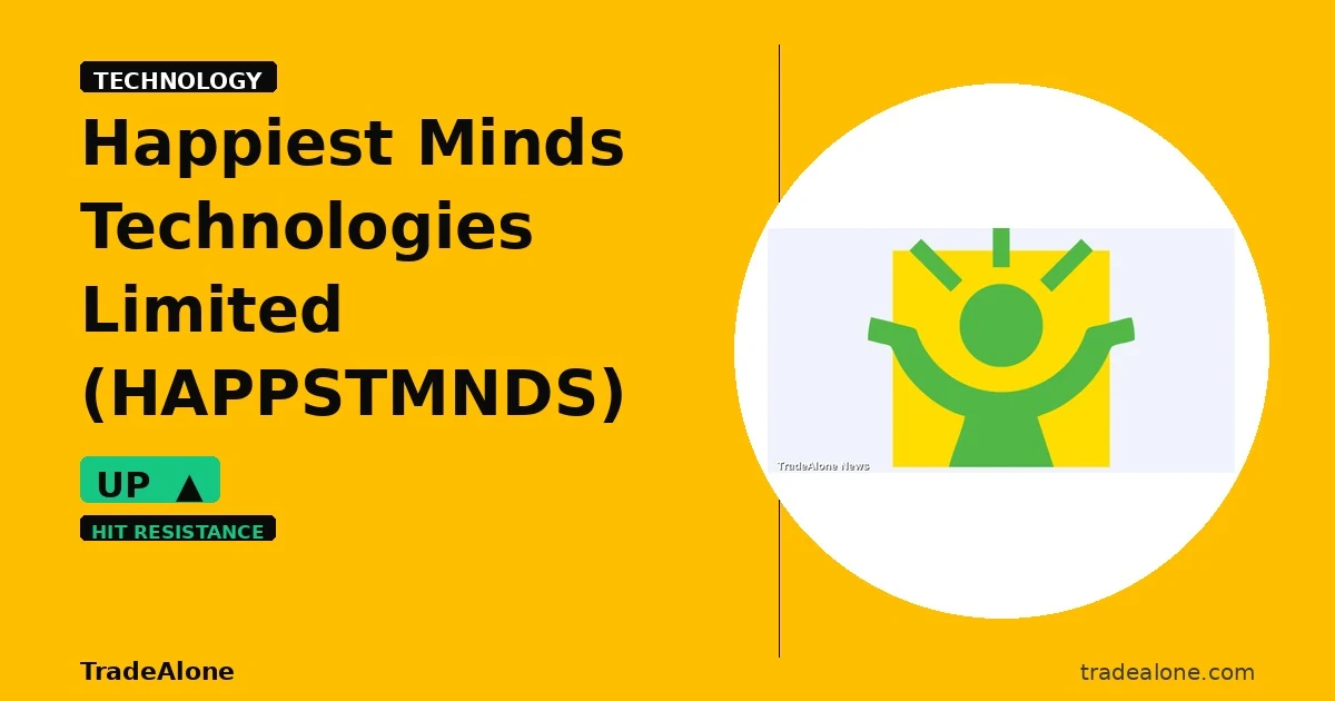 Happiest Minds Technologies Limited HAPPSTMNDS gains 7% intraday