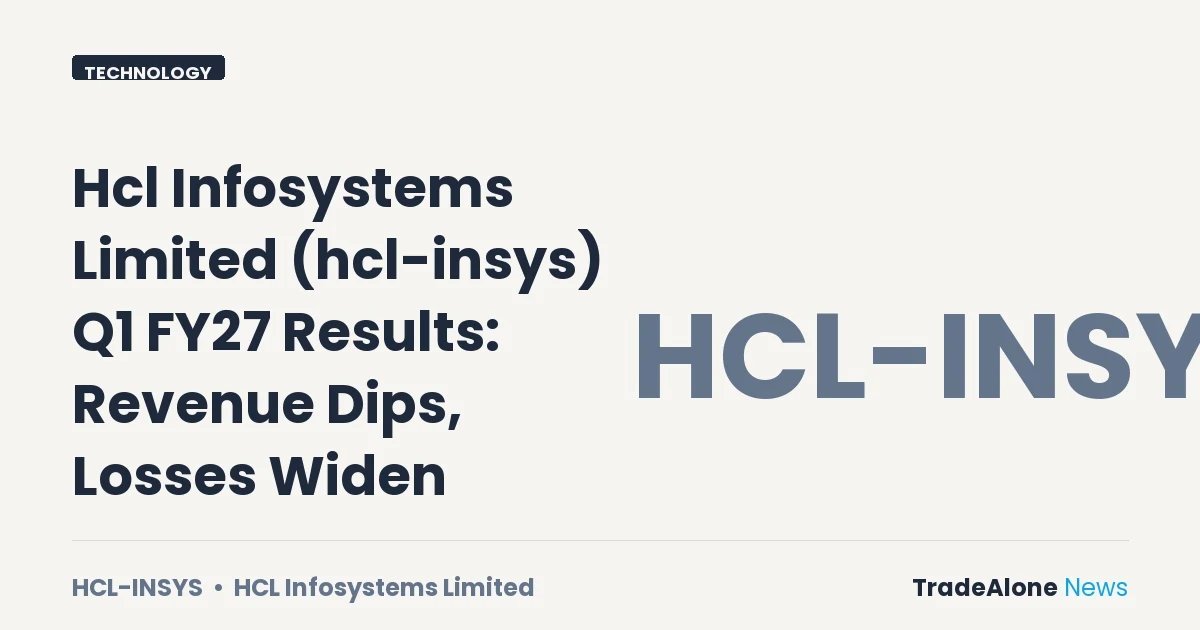 Hcl Infosystems Limited Hcl-insys Q1 FY27 Results