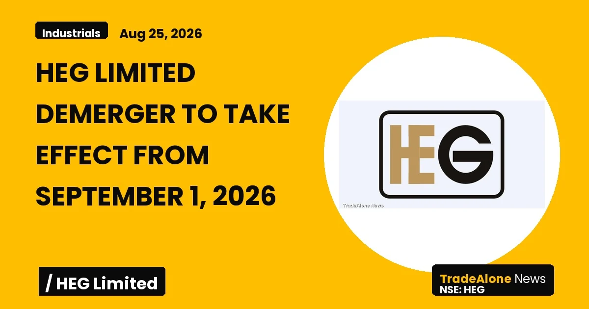 Heg Limited NSE HEG Demerger