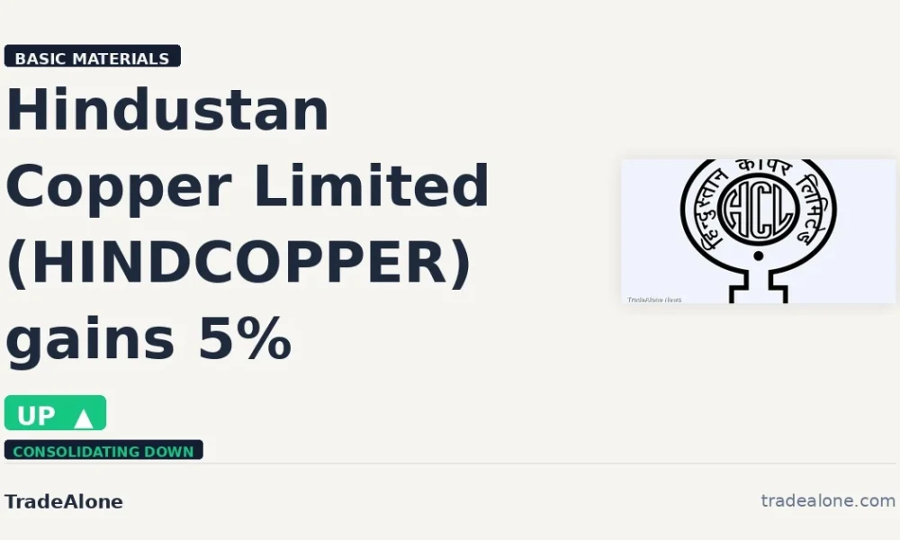 Hindustan Copper Limited HINDCOPPER gains 5% intraday