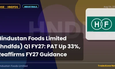 Hindustan Foods Limited Hndfds Q1 FY27