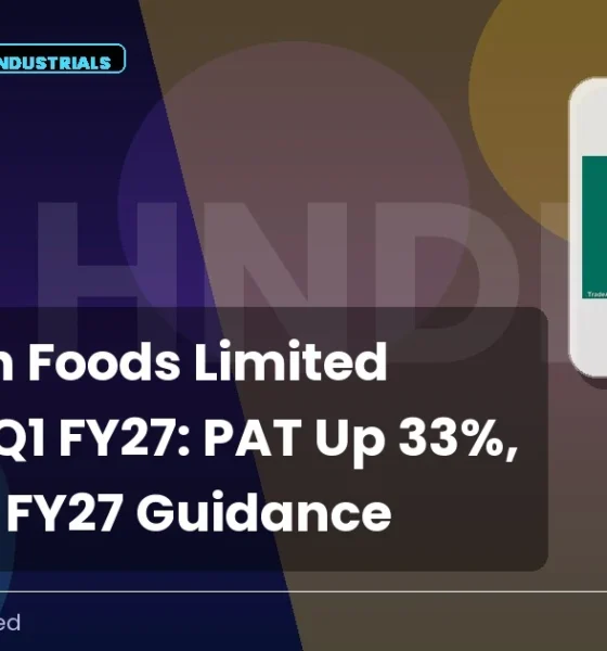 Hindustan Foods Limited Hndfds Q1 FY27