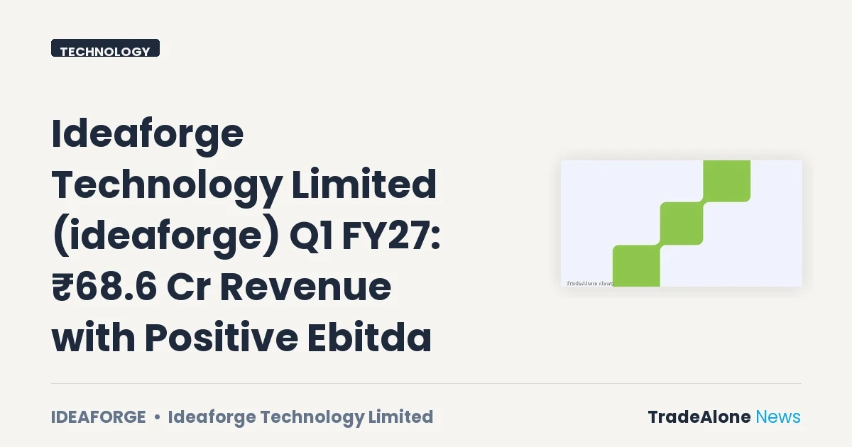 Ideaforge Technology Limited Ideaforge Q1 FY27 Results