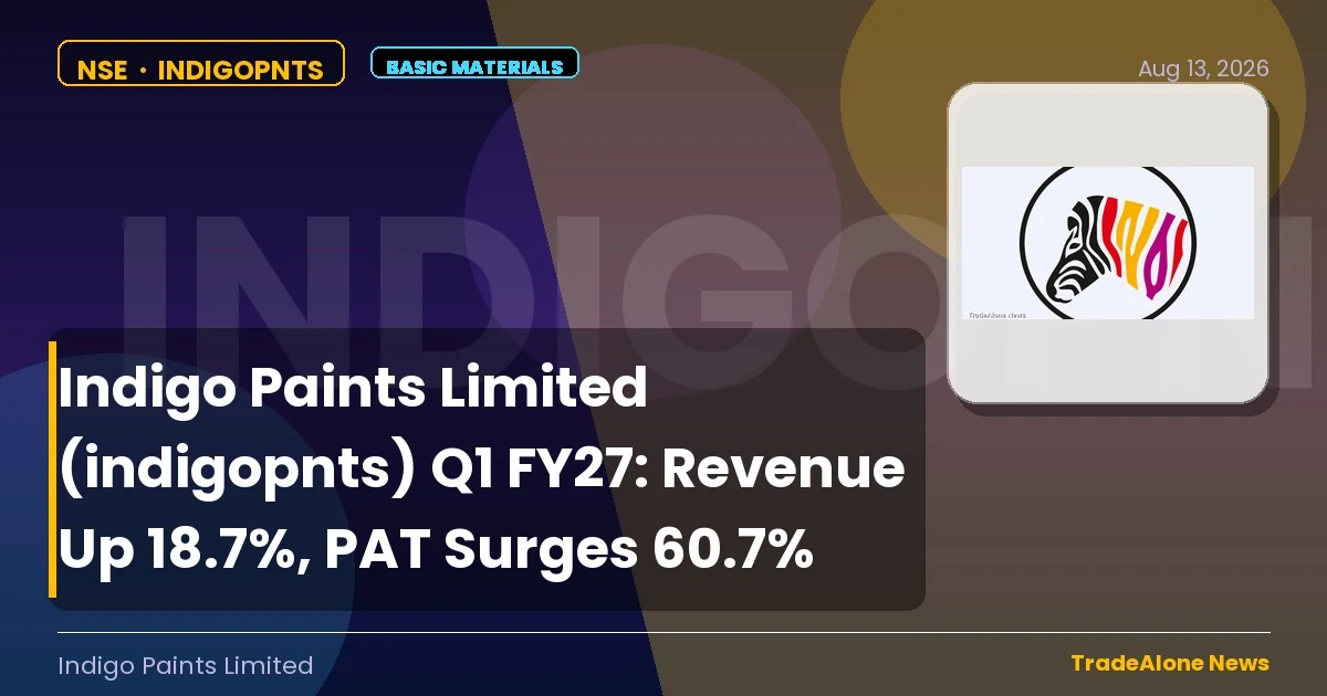 Indigo Paints Limited Q1 FY27 Results
