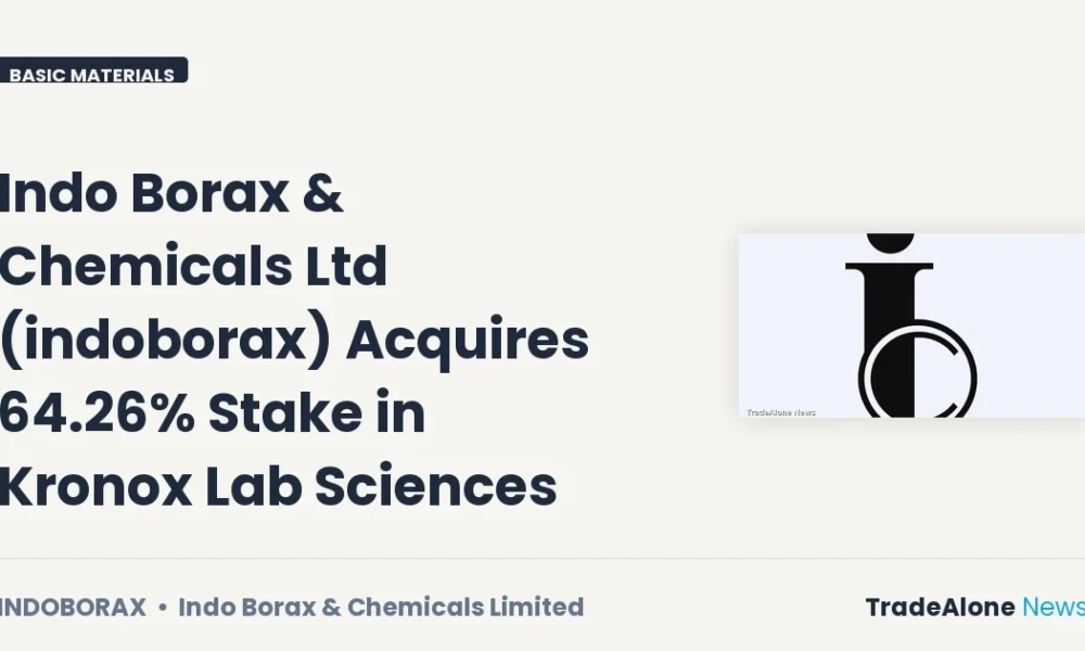 Indo Borax & Chemicals Limited NSE Indoborax Acquisition