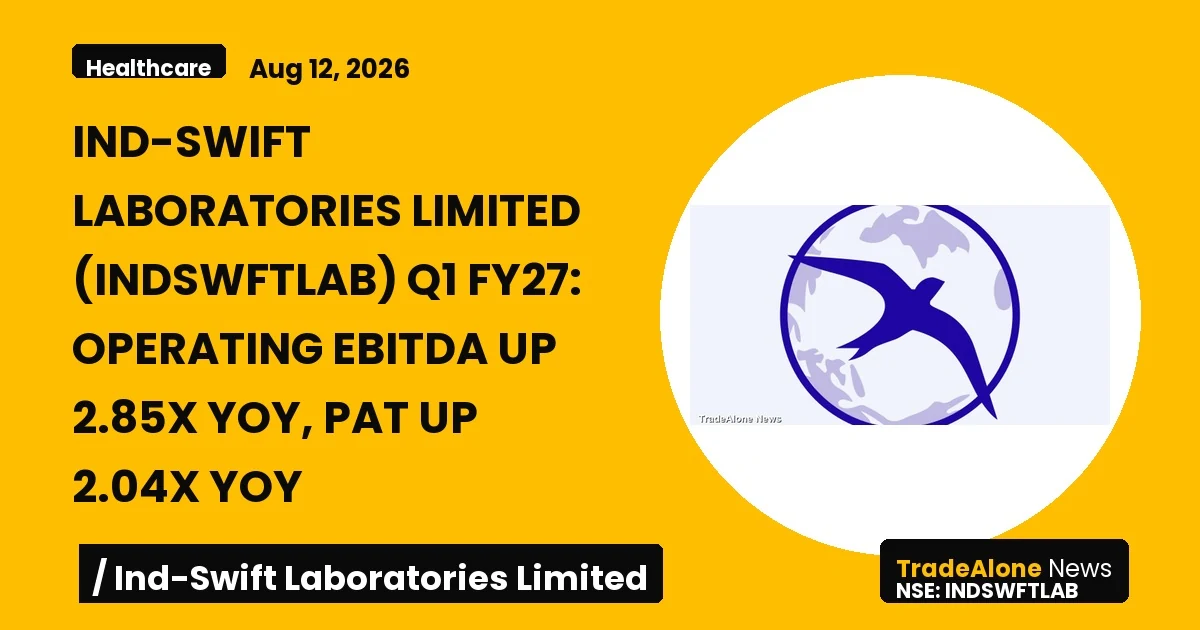 Ind-swift Laboratories Limited Indswftlab Q1 FY27 Results