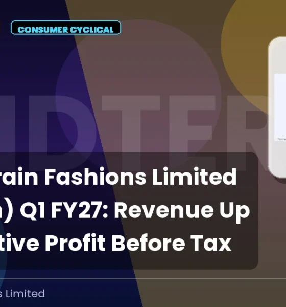 Indian Terrain Fashions Limited Indterrain Q1 FY27 Results: Revenue Up 18.8%, Positive Profit Before Tax