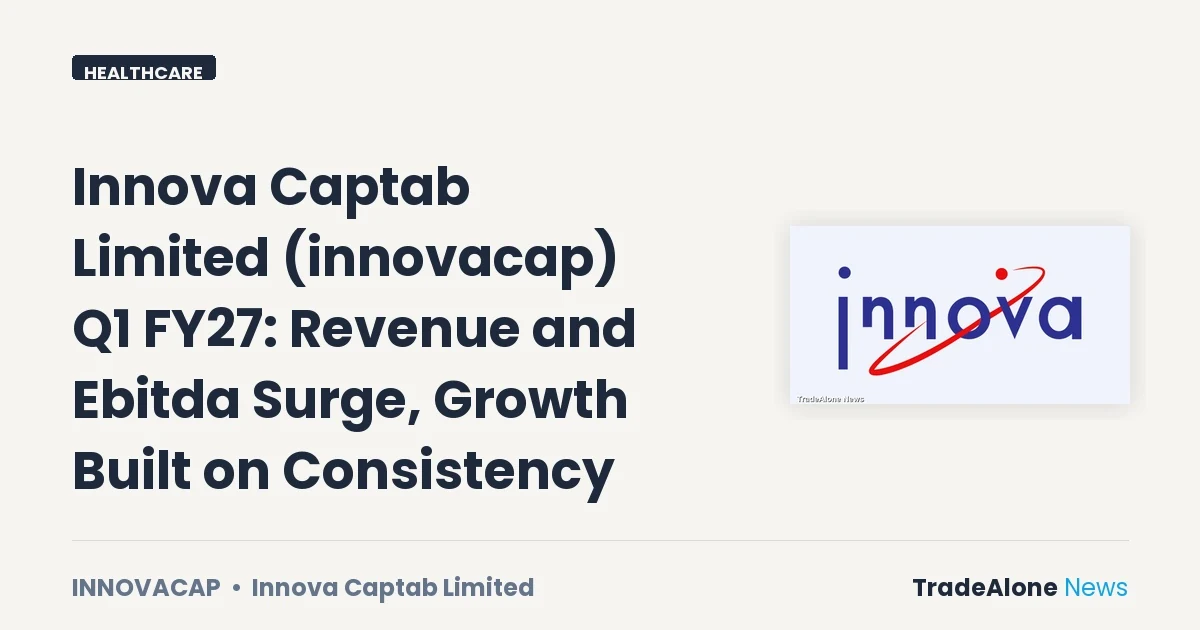 Innova Captab Limited Innovacap Q1 FY27 Growth