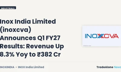 Inox India Limited Q1 FY27 Results: Revenue Up 8.3% Yoy to ₹382 Cr