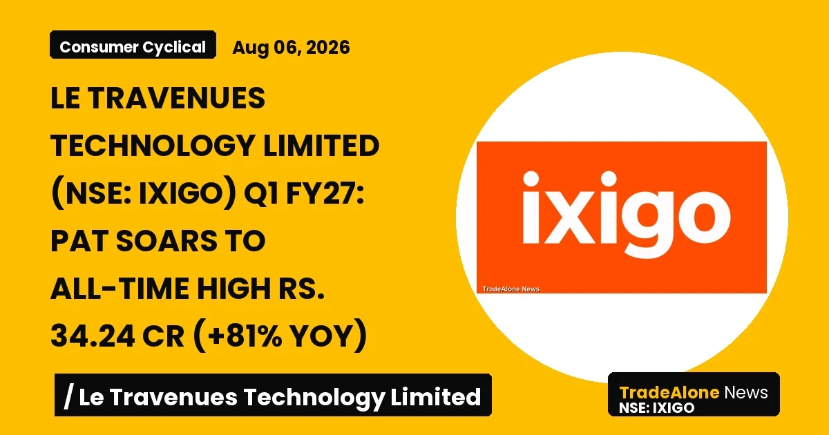 Le Travenues Technology Limited Q1 FY27 Results