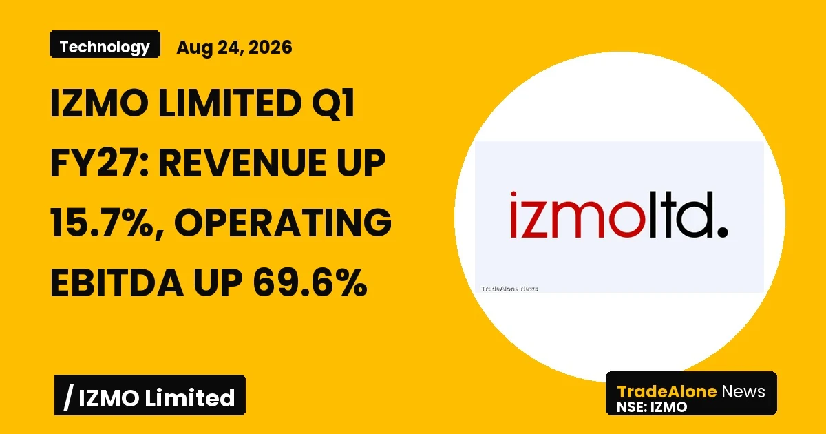 Izmo Limited NSE Q1 FY27 Results