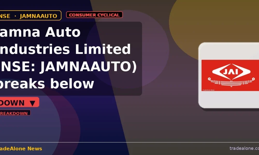 Jamna Auto Industries Limited JAMNAAUTO breaks below support