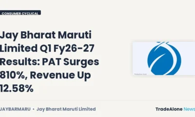Jay Bharat Maruti Limited Q1 Fy26-27 Results