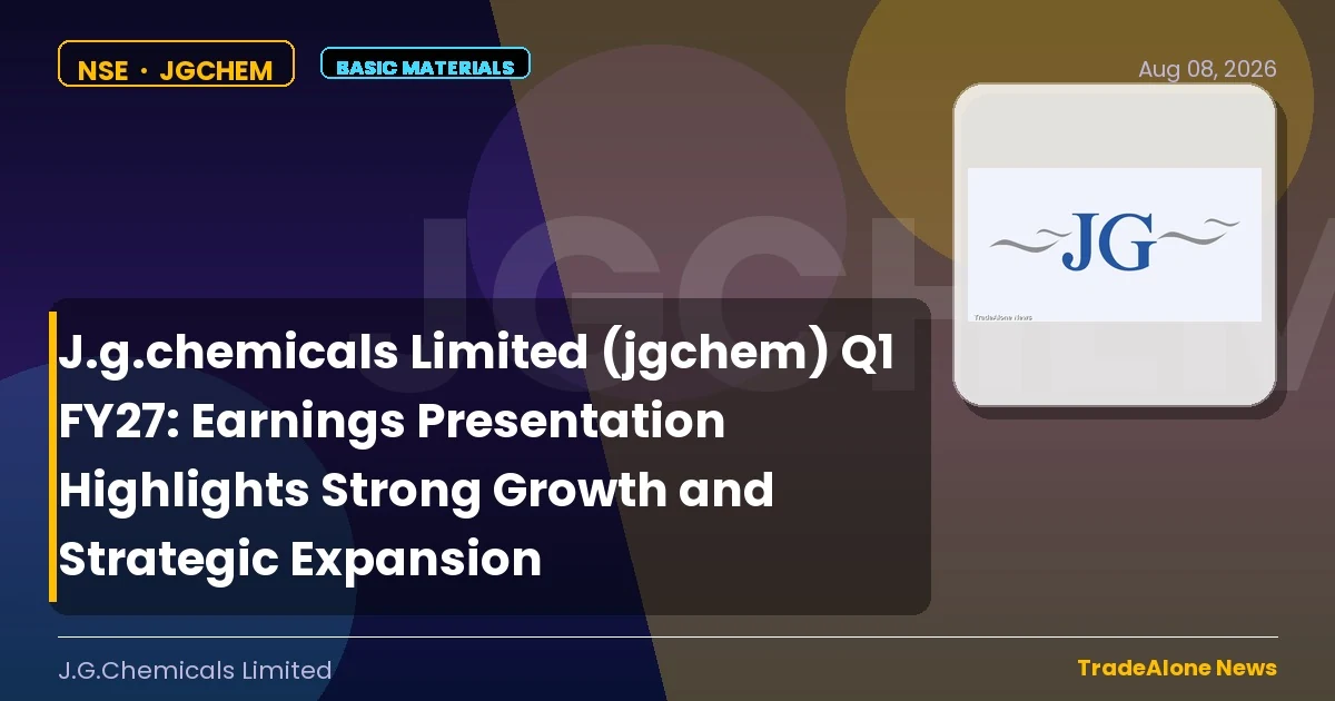 J.g.chemicals Limited Jgchem Q1 FY27 Earnings