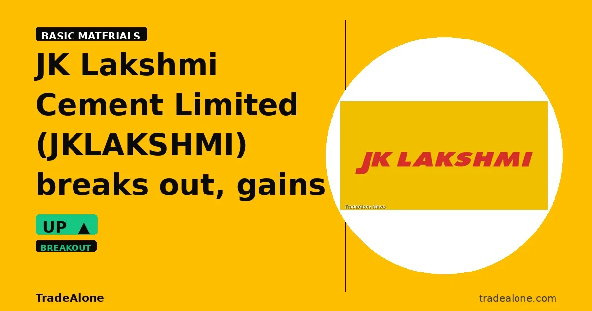 JK Lakshmi Cement Limited JKLAKSHMI breakout