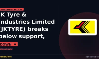 JK Tyre & Industries Limited JKTYRE breaks below support