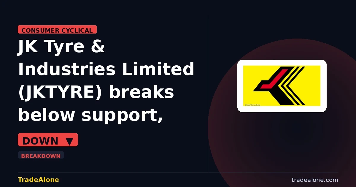 JK Tyre & Industries Limited JKTYRE breaks below support