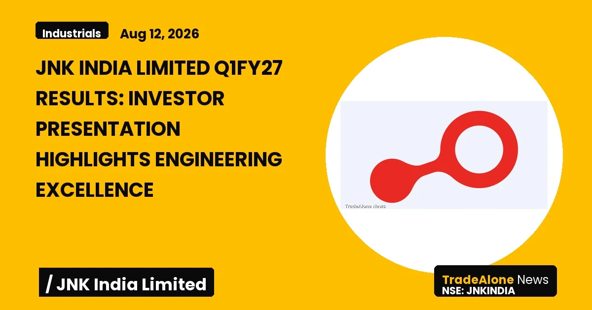 Jnk India Limited Jnkindia Q1fy27 Results