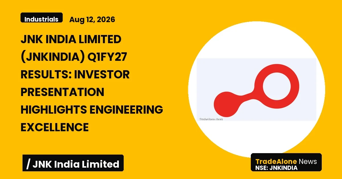 Jnk India Limited Q1fy27 Results