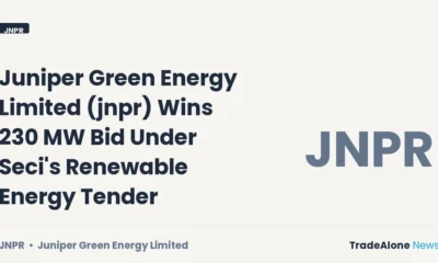 Juniper Green Energy Limited JNPR Wins 230 MW Bid SECI Tender
