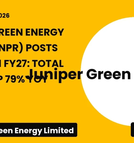 Juniper Green Energy Limited JNPR Q1 FY27 Results