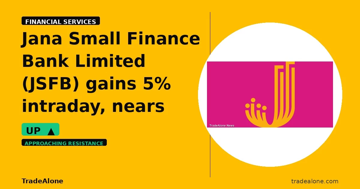 Jana Small Finance Bank Limited JSFB nears resistance