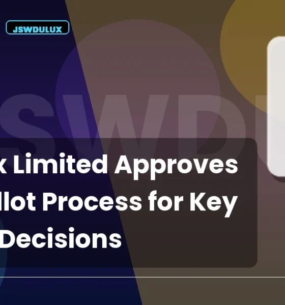 Jsw Dulux Limited NSE: Jswdulux Postal Ballot Process