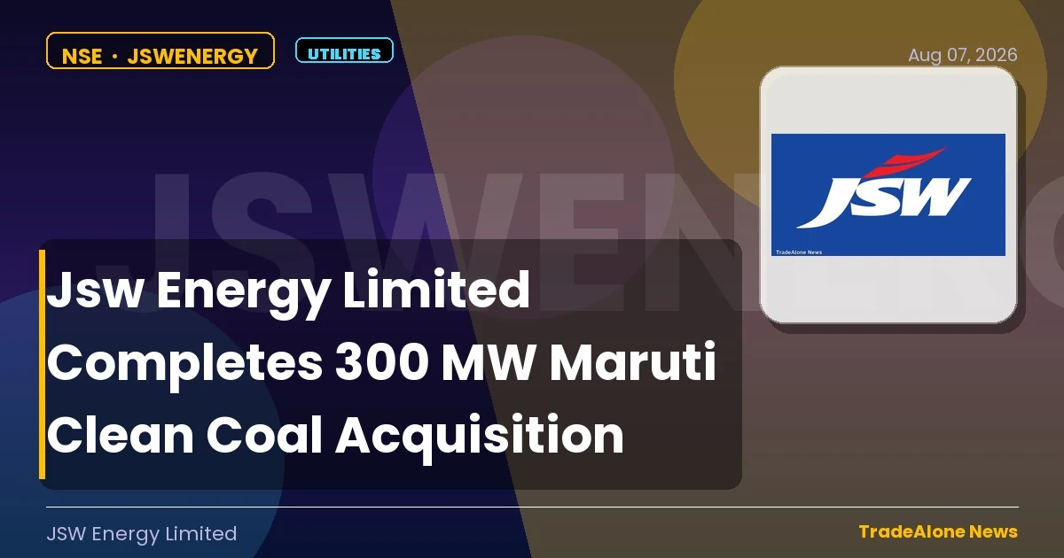 Jsw Energy Limited Jswenergy Q1 FY26 Acquisition
